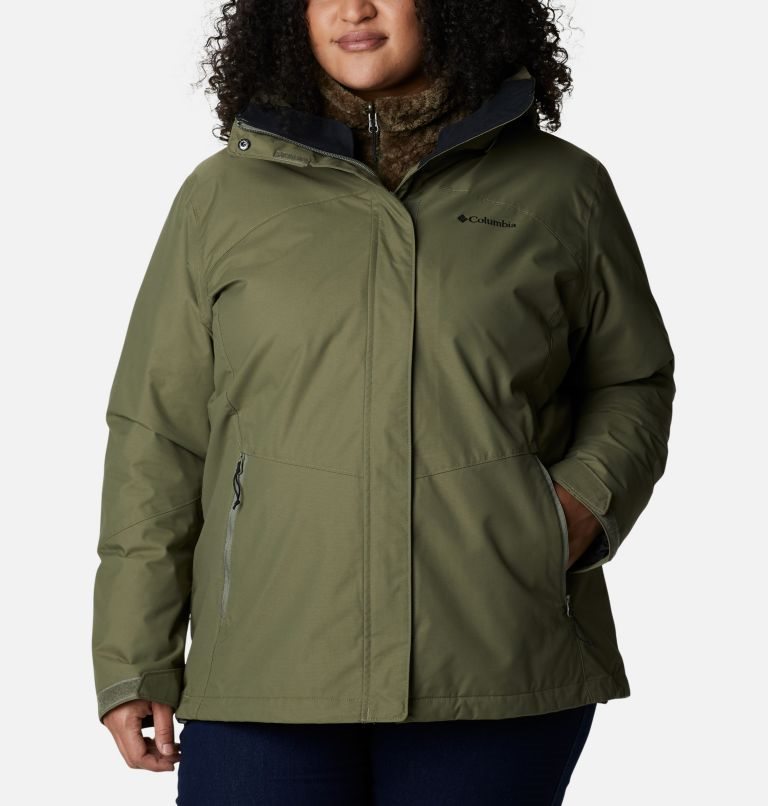 Women\'s Columbia Bugaboo II Interchange Fleece Jackets Olive | Plus Size CA-K513L
